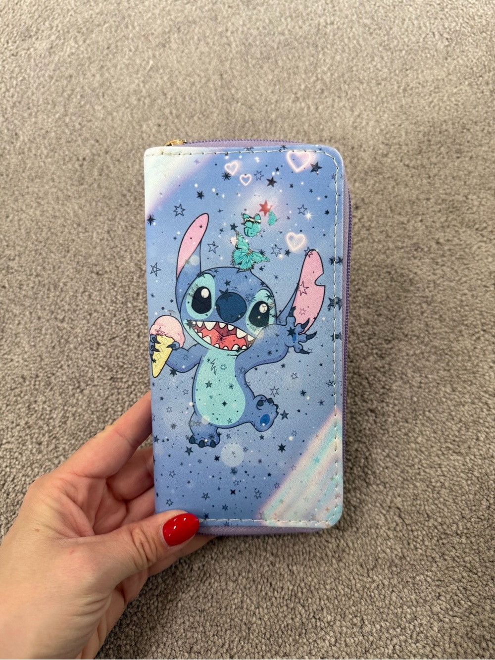 Disney Stitch Zip Wallet - Blue and Purple